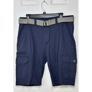 WearFirst Cargo Shorts Men's Size 34 Navy Blue‎ Stretch Outdoor Hiking Camping
